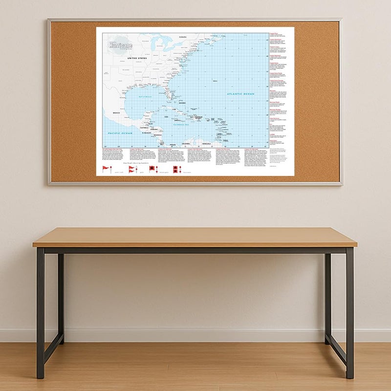 Globe Turner Hurricane Tracking Wall Map - 33" x 44" Laminated - Image 2